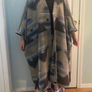 Tribal Print Poncho